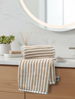 MYTRIDENT - Symphony Of Threads Super Soft, Absorbent, Orris Towels - Brown (Pack of 2)