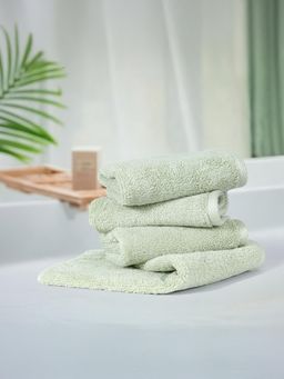 MYTRIDENT - Organic Face Towel - Green (Pack of 4)