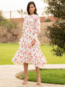 B'Infinite - Orchid Asymmetric Layered Dress