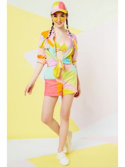 Wendell Rodricks - Multi-Color Abstract Colorblock Co-Ord (Set of 3)