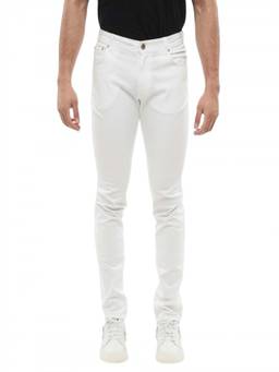 Corneliani - White Solid Slim Trouser (36)