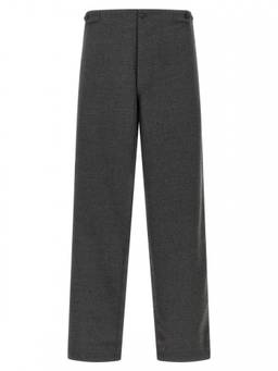 Cellar Door - Grey Straight Flat Front Trouser