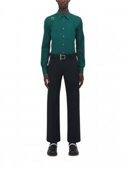 Alexander McQueen - Black Flat Front Trouser