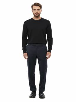 Corneliani - Blue Flat Front Trouser (40)