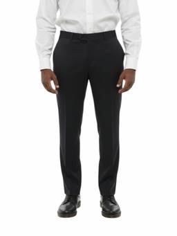 Corneliani - Black Flat Front Trouser