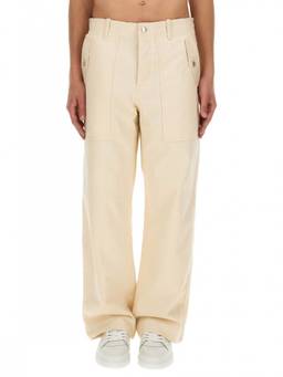 Maison Kitsune - Beige Flat Front Trouser (29)
