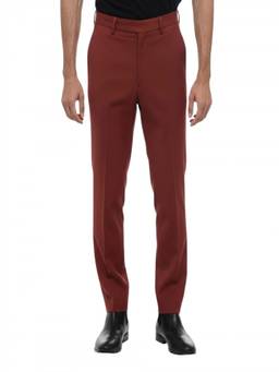 ALLSAINTS - Red Tailored Flat Front Trouser
