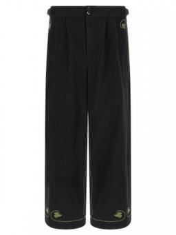 BODE - Black Straight Flat Front Trouser