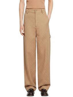 Gucci - Beige Flat Front Trouser (28)