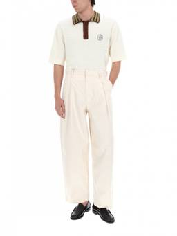 Drole De Monsieur - Off White Relaxed Trouser (L)