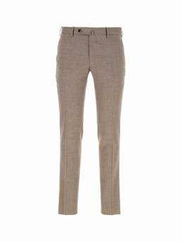 Pt Torino - Taupe Flat Front Trouser