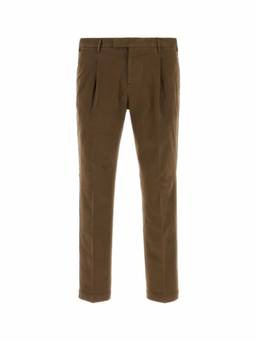 Pt Torino - Brown Tapered Pleated Trouser