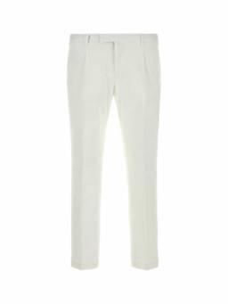 Pt Torino - White Pleated Chino Trouser