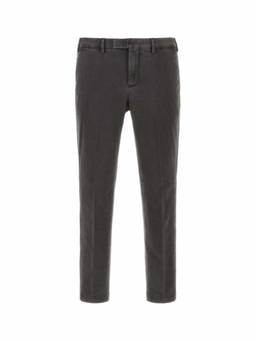 Pt Torino - Dark Grey Flat Front Trouser