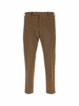 Pt Torino - Brown Flat Front Trouser