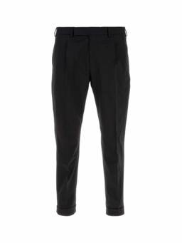 Pt Torino - Black Tapered Pleated Trouser