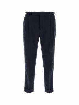 Pt Torino - Navy Blue Pleated Trouser