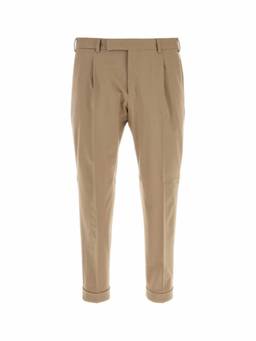 Pt Torino - Beige Tapered Pleated Trouser