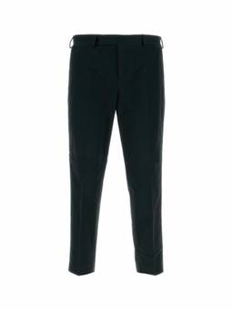 Pt Torino - Black Flat Front Trouser