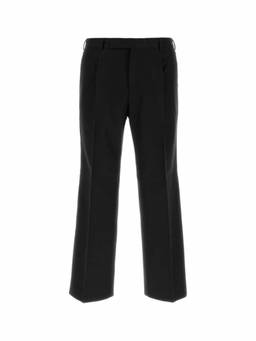 Pt Torino - Black Straight Pleated Trouser