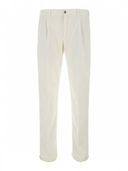 Pt Torino - White Slim Chino Trouser