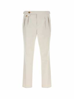 Brunello Cucinelli - Off White Pleated Trouser
