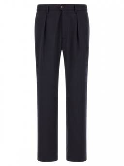 Incotex - Blue Pleated Trouser