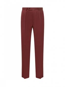 Gabriele Pasini - Red Straight Pleated Trouser