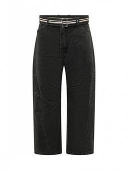 MORDECAI - Black Loose Flat Front Trouser
