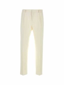 Ferragamo - Beige Flat Front Trouser