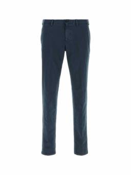 Pt Torino - Navy Blue Flat Front Trouser (34)