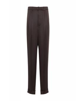 Saint Laurent - Brown Solid Pleated Trouser (32)