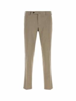 Pt Torino - Beige Flat Front Trouser