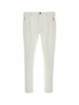 Pt Torino - White Flat Front Trouser