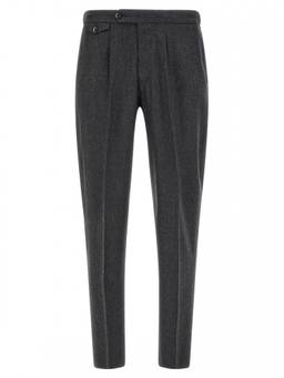 Pt Torino - Dark Grey Pleated Trouser