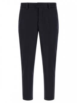Pt Torino - Black Flat Front Trouser