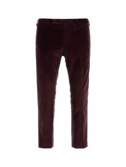 Pt Torino - Maroon Slim Corduroy Trouser