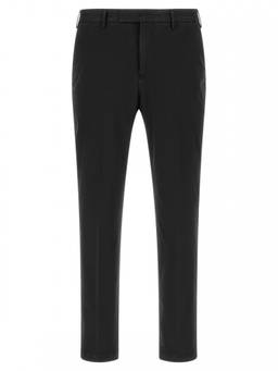 Pt Torino - Black Flat Front Trouser