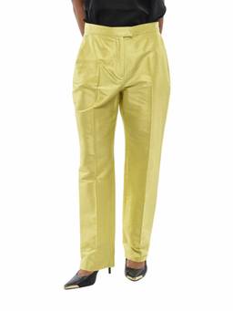Max Mara - Green Straight Flat Front Trouser