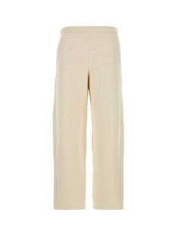 Max Mara - Off White Straight Flat Front Trouser
