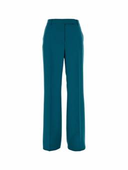 Max Mara - Blue Tailored Flat Front Trouser