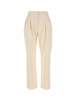 Max Mara - Off White Tailored Pleated Trouser