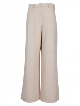 Max Mara - Beige Flared Flat Front Trouser
