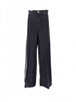 Max Mara - Dark Blue Relaxed Flat Front Trouser