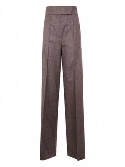Max Mara - Brown Straight Flat Front Trouser