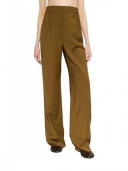 Max Mara - Brown Straight Flat Front Trouser