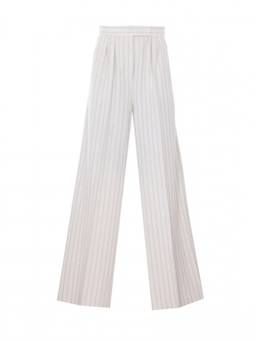 Max Mara - White Relaxed Pleated Trouser