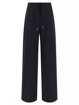 Max Mara - Dark Blue Straight Drawstring Trouser