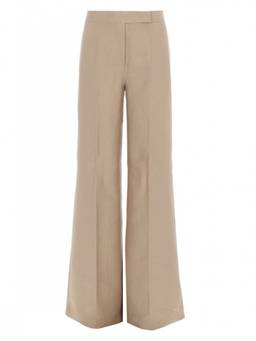 Max Mara - Beige Flared Flat Front Trouser