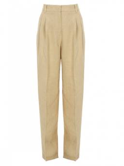 Max Mara - Beige Tapered Pleated Trouser (26)